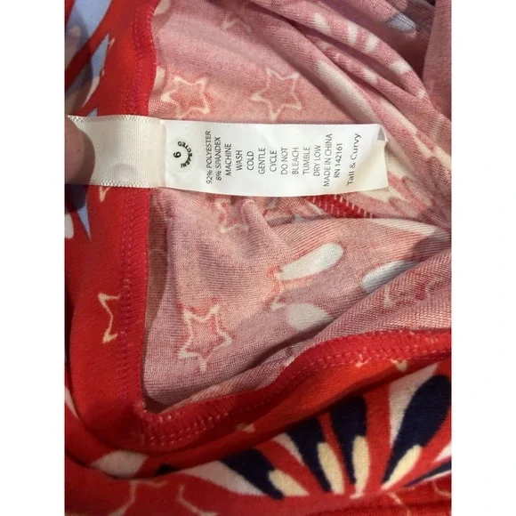 LuLaRoe Leggings Women Tall & Curvy Red NWT Fireworks Stars Americana TC - Picture 3 of 3